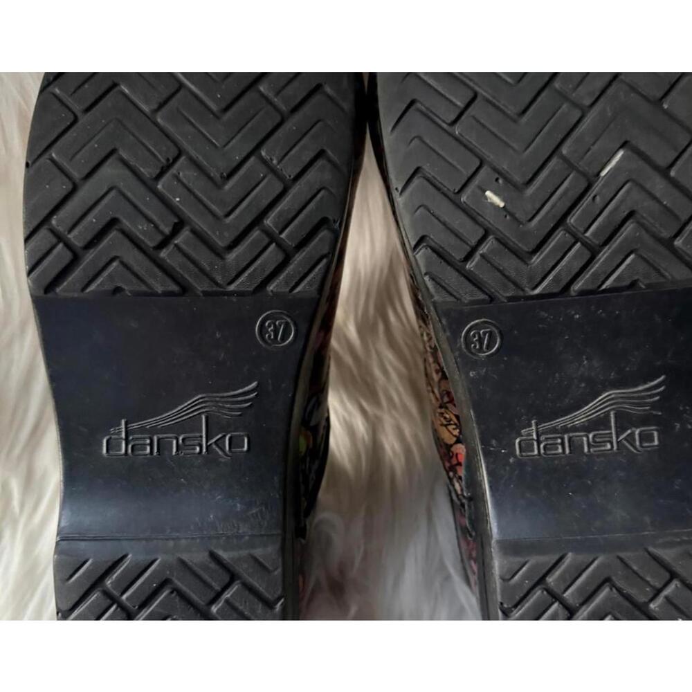 Dansko Multicolor Viola Dot Cursive Patterned Clo… - image 2